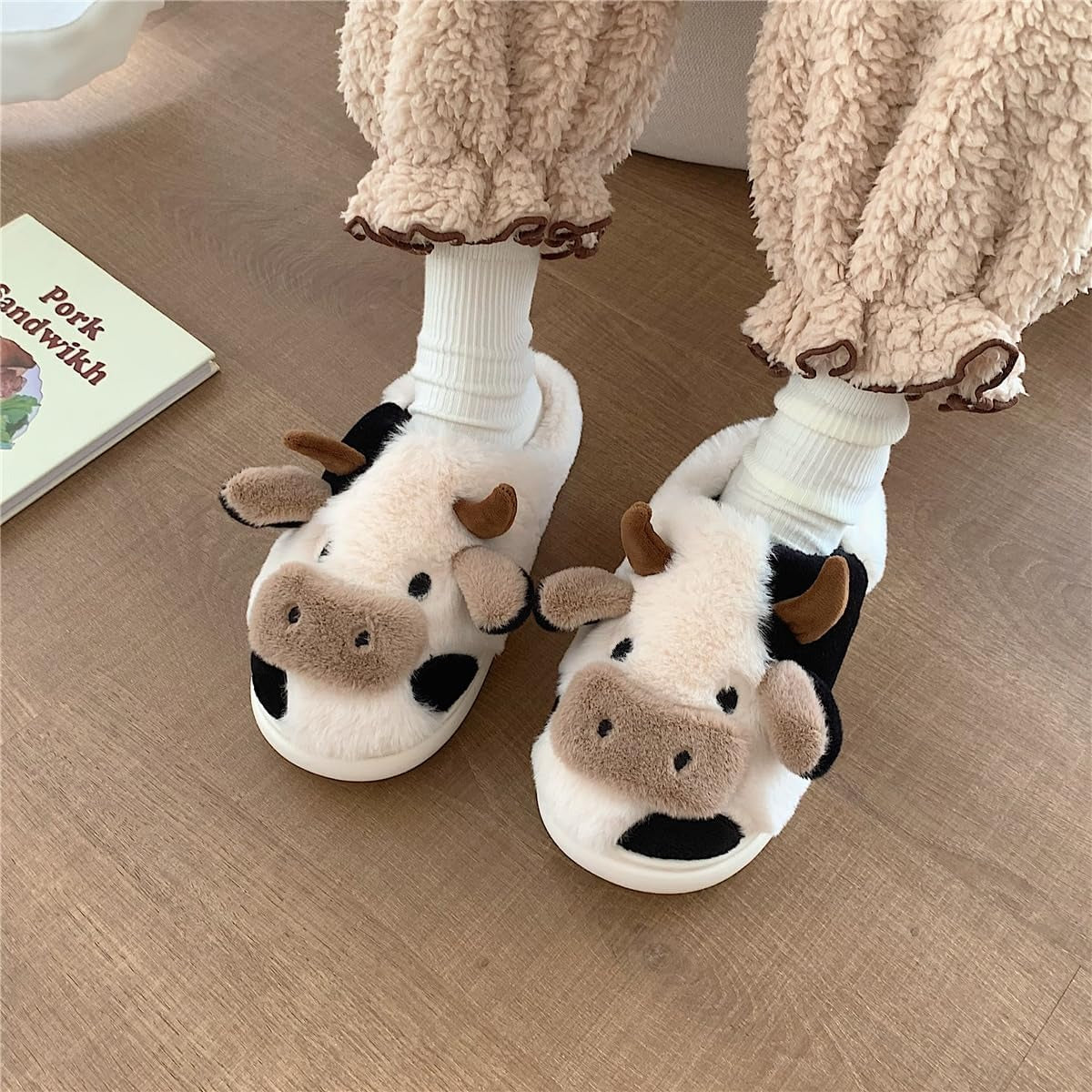 Handmade Cow Slippers